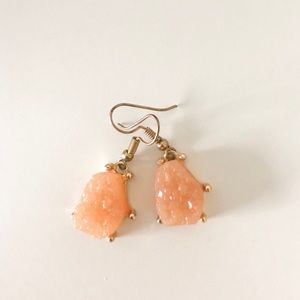 Peach Geode Earrings
